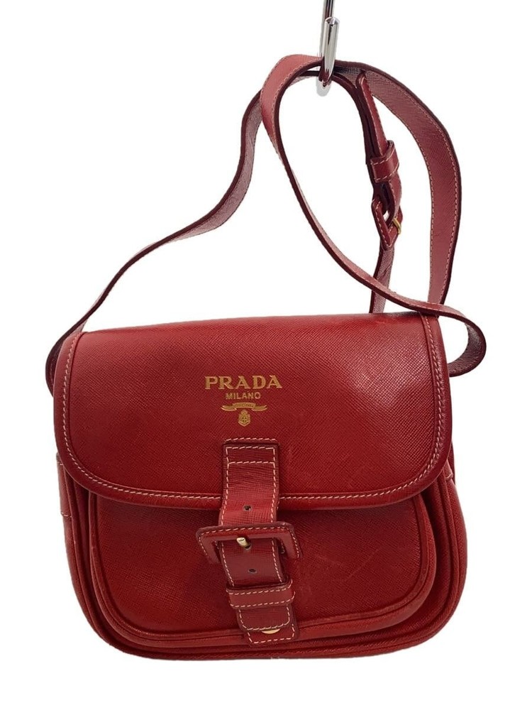 RARE PRADA Shoulder Bag in Bold RED Solid Color