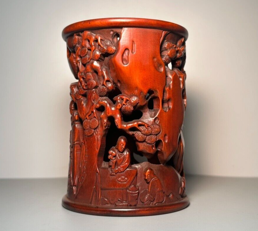 Exquisite Handmade Chinese Boxwood Wood Carving Statue