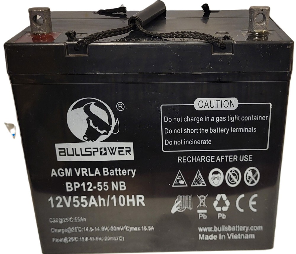 BullsPower replacement SLA Battery (12V 55AH) Nut & Bolt Terminal