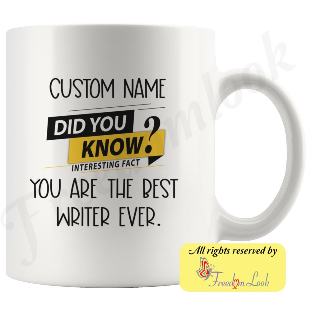 Writer Coffee Mug Writer Personalized Gifts Best Writer Ever Birthday Gift