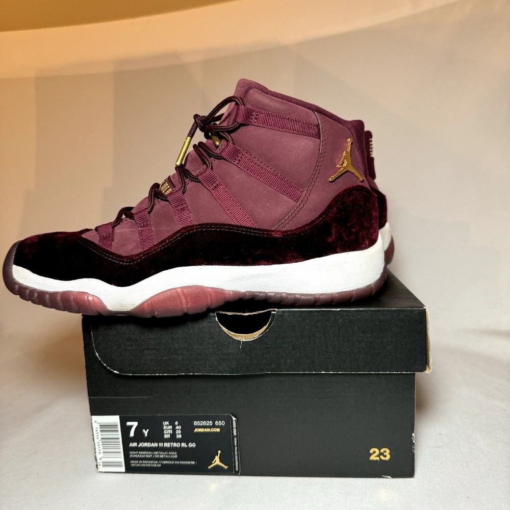 Nike Air Jordan 11 Retro GG Heiress Velvet Men's Shoes - Size 7 - 852625 650