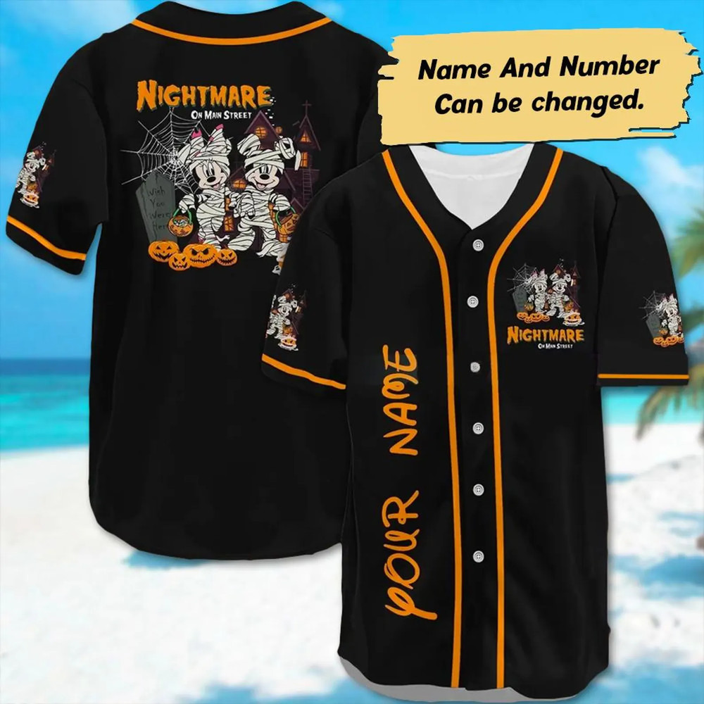 Custom Mickey Mouse 3D Baseball Jersey Shirt All Over Print US Size Best Price