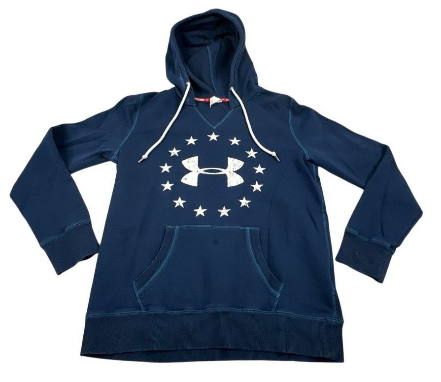 Under Amour Blue & White Freedom Logo Favorite Hoodie. Women's - Size M