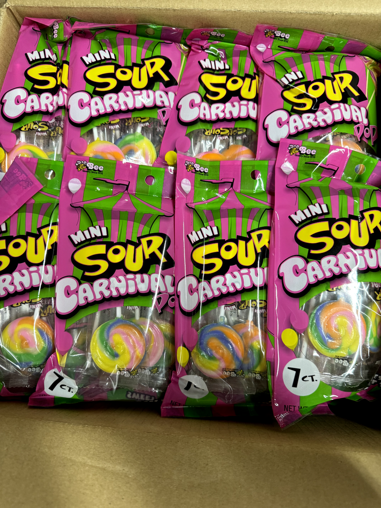 Mini Carnival Lollipop Packs 7ct - 8 Pack