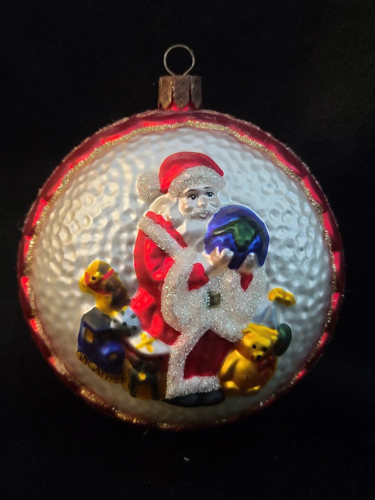 WATERFORD Holiday Heirlooms Vintage GLASS CHRISTMAS Ornament SANTA CLAUS Figure