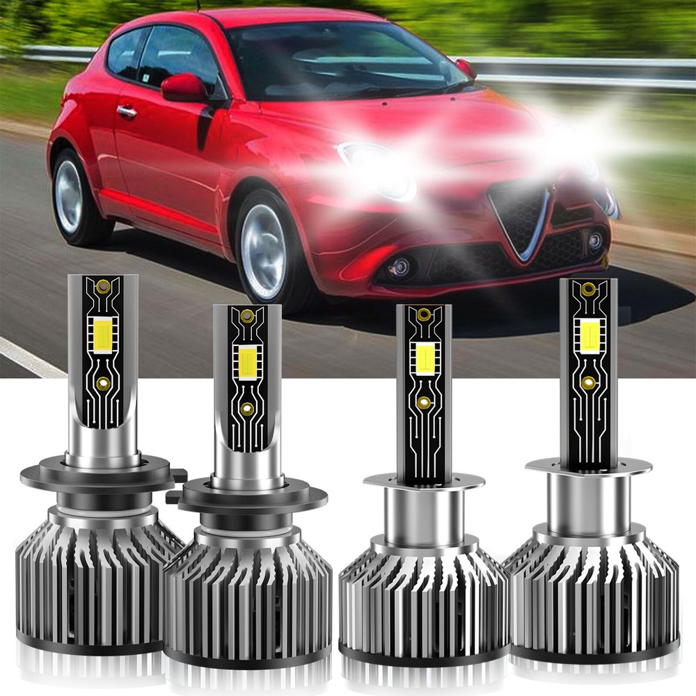 For Alfa Romeo Mito 2017-2017 H1 H7 LED Headlight Bulb High Low Beam Bright