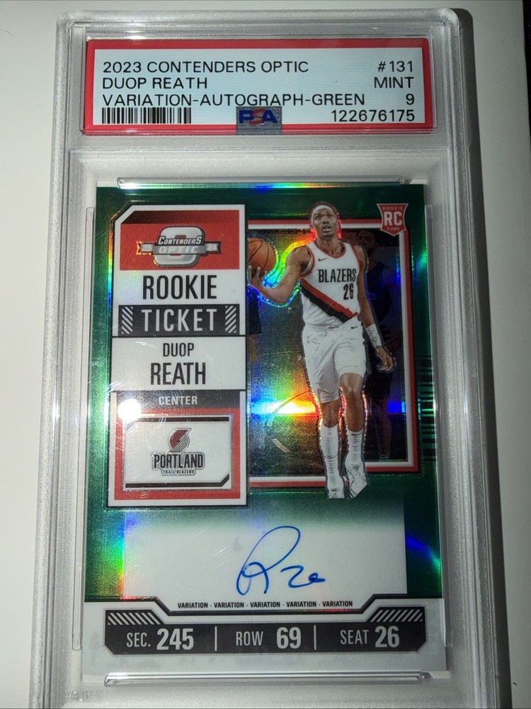 2023-24 Panini Contenders Optic - Rookie Ticket Variation Duop Reath #131 Green