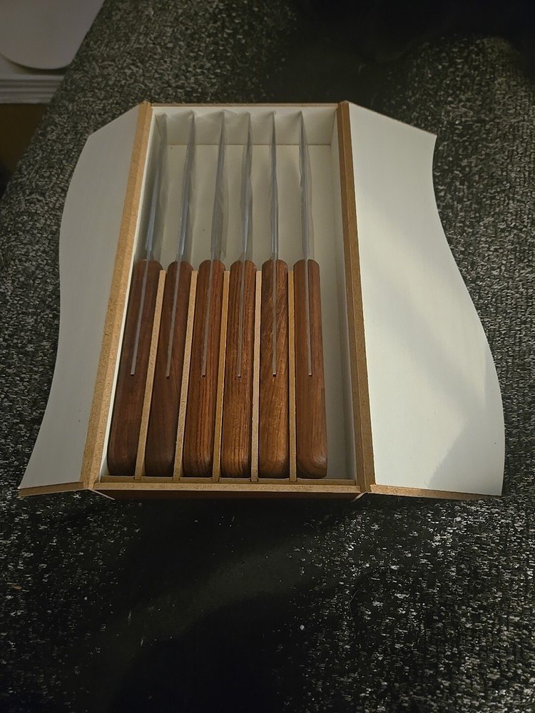 6-Piece Niagara Cutlery Steak Knife Set in Wooden Box