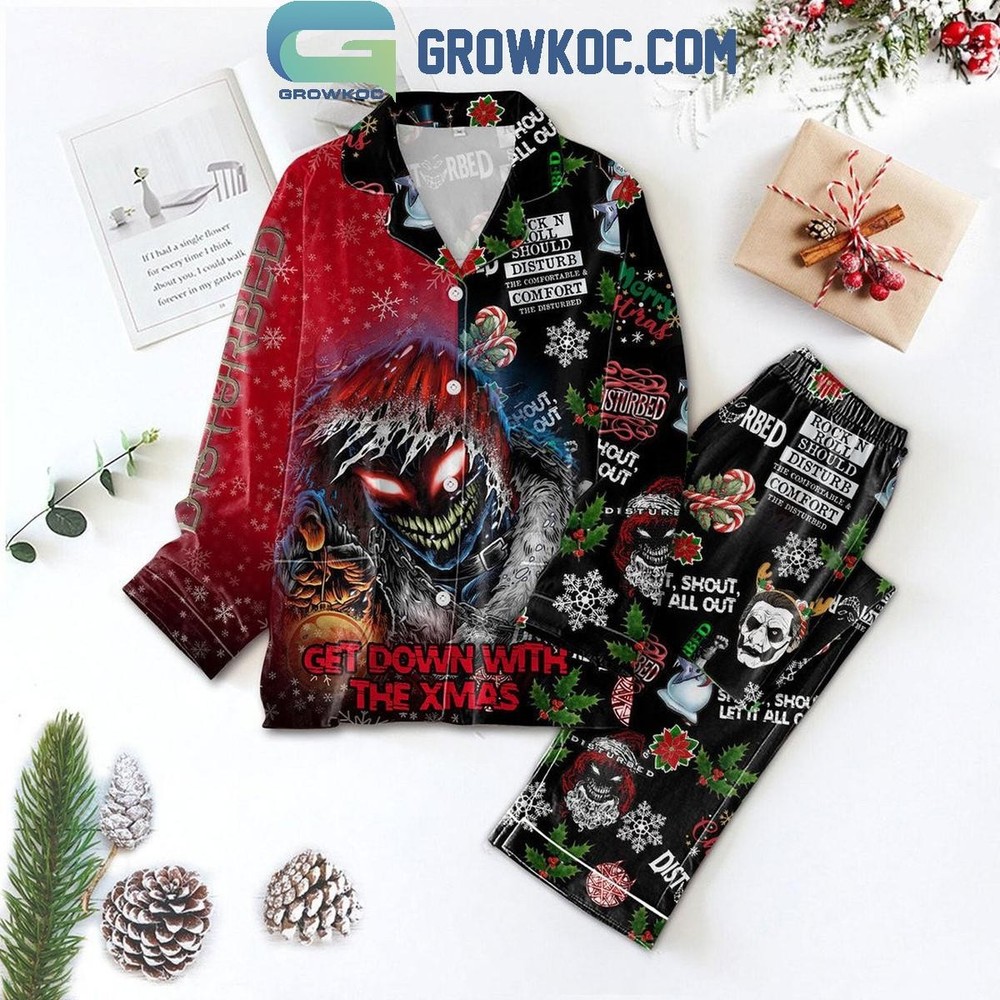 Disturbed Get Down With The Xmas Christmas Polyester Pajamas Set