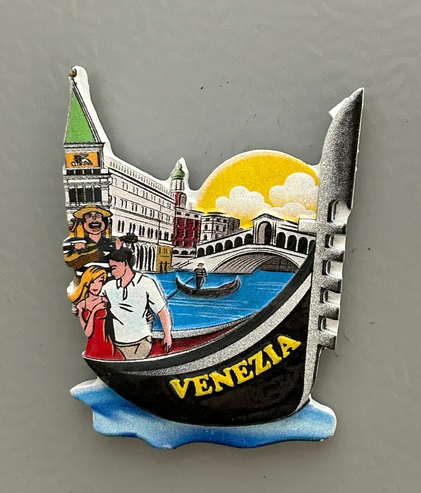 Italy Venice Venezia Gondola Souvenir Gift 3D Resin Refrigerator Fridge Magnet