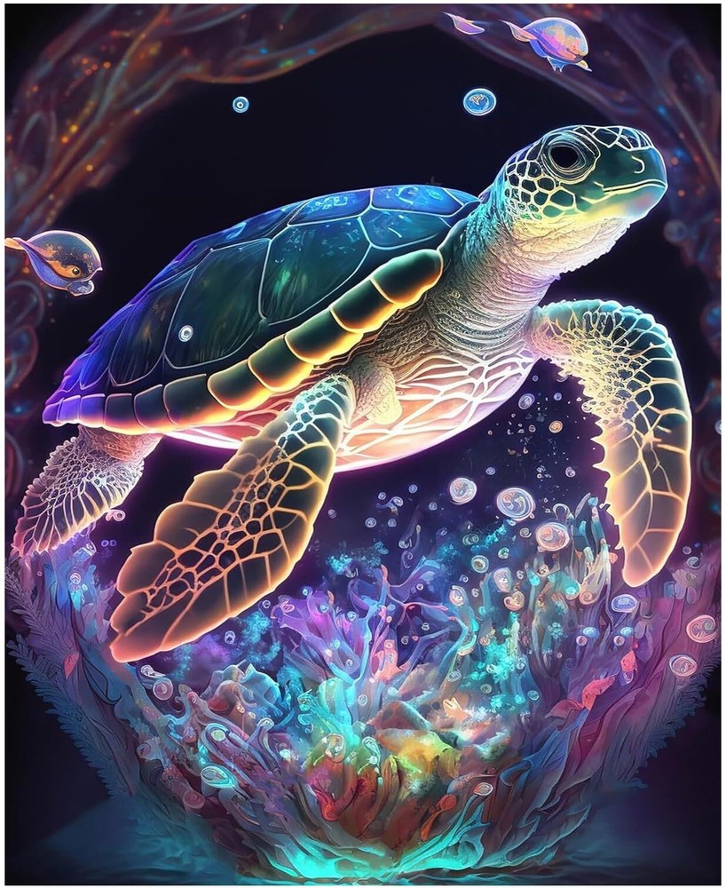 KEUASDV Diamond Painting Kits for Adults Sea Turtle 5D DIY Diamond Art Kits F...