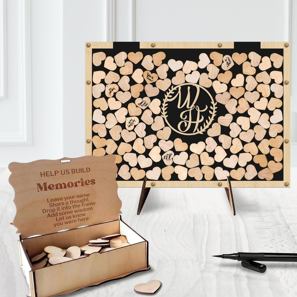 Personalized Wedding Guest Drop Box - Horizontal Rectangle Keepsake