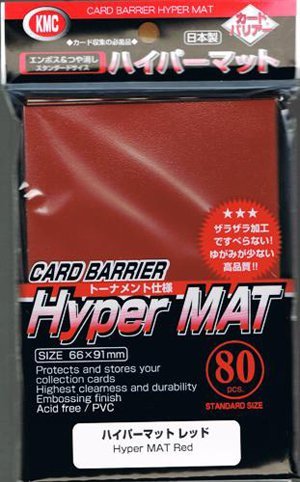 Hyper Mat Sleeves (80ct) - Old Formula - Red KMC GAMING SUPPLY BRAND NEW