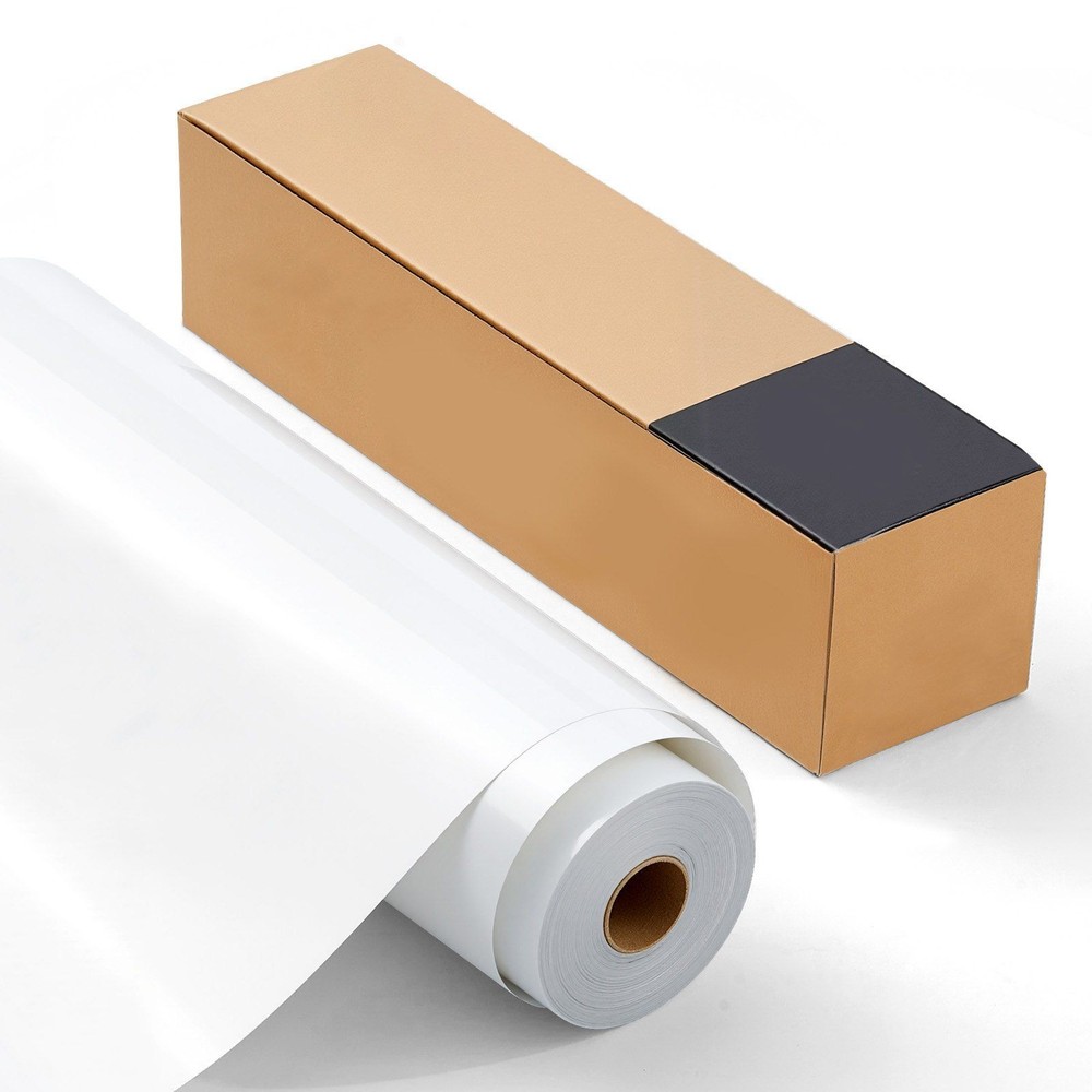White HTV Vinyl Roll 12in x 50ft Easy to Weed Strong Adhesion Materials