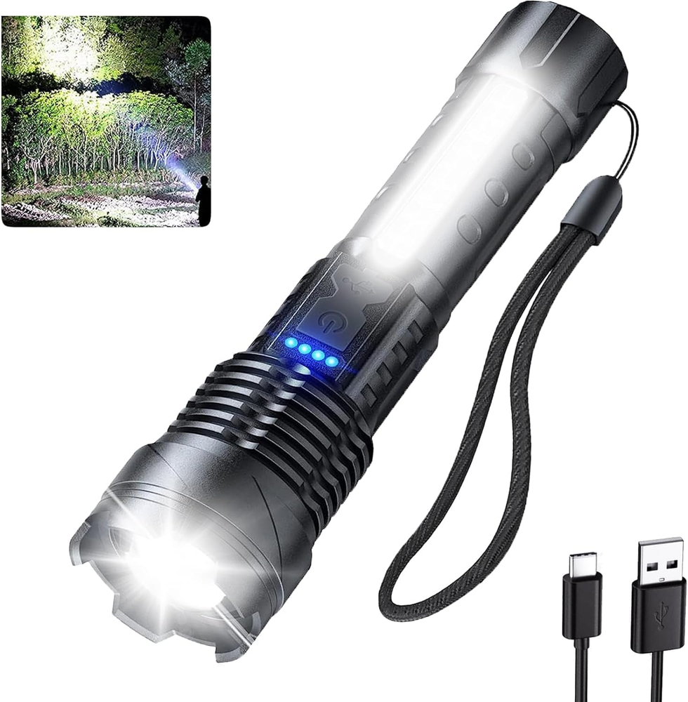 Flashlights High Lumens Rechargeable, 1,000,000 Lumen Super Bright Led Tactical
