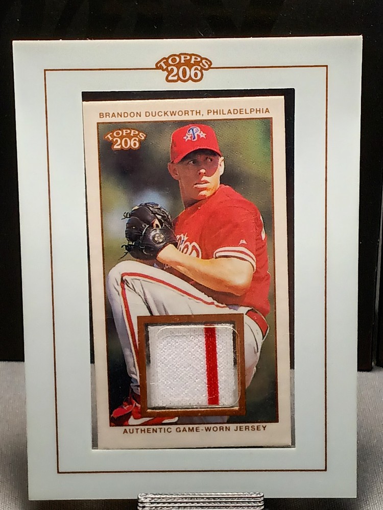 2002 Topps 206 Relics TRBD Brandon Duckworth Phillies Game-Used Jersey Card
