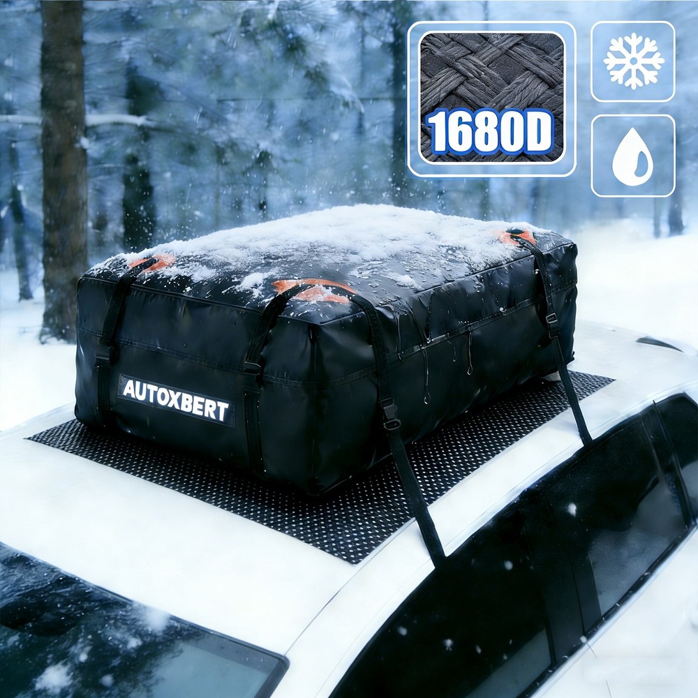 15 Cubic Feet Car Roof Top Carrier Bag Cargo Luggage Storage Waterproof For SUV