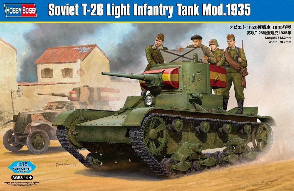 Build Your Own Hobby Boss T-26 Light Infantry Tank 1935 Military Model Kit