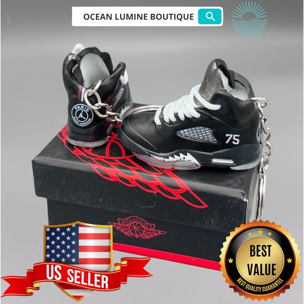 Air Jordan 3D Mini Sneaker Keychain, Shoe Keyring Shoe Box, Display Box Option