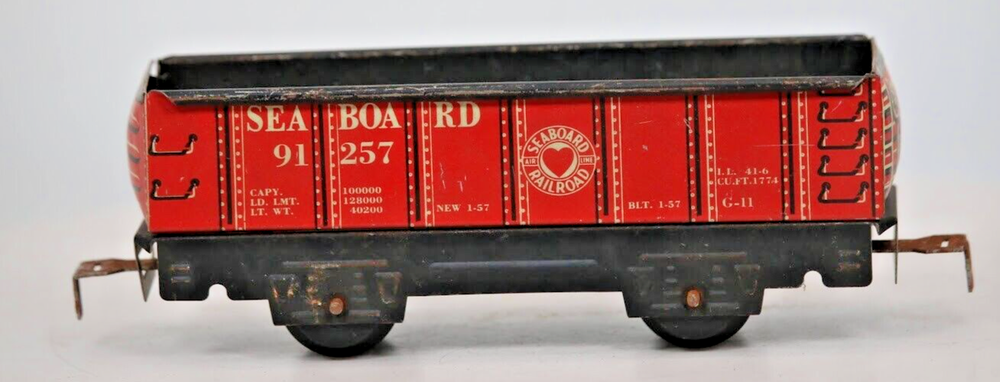 Vintage MArx O scale sea board 19257 metal train car