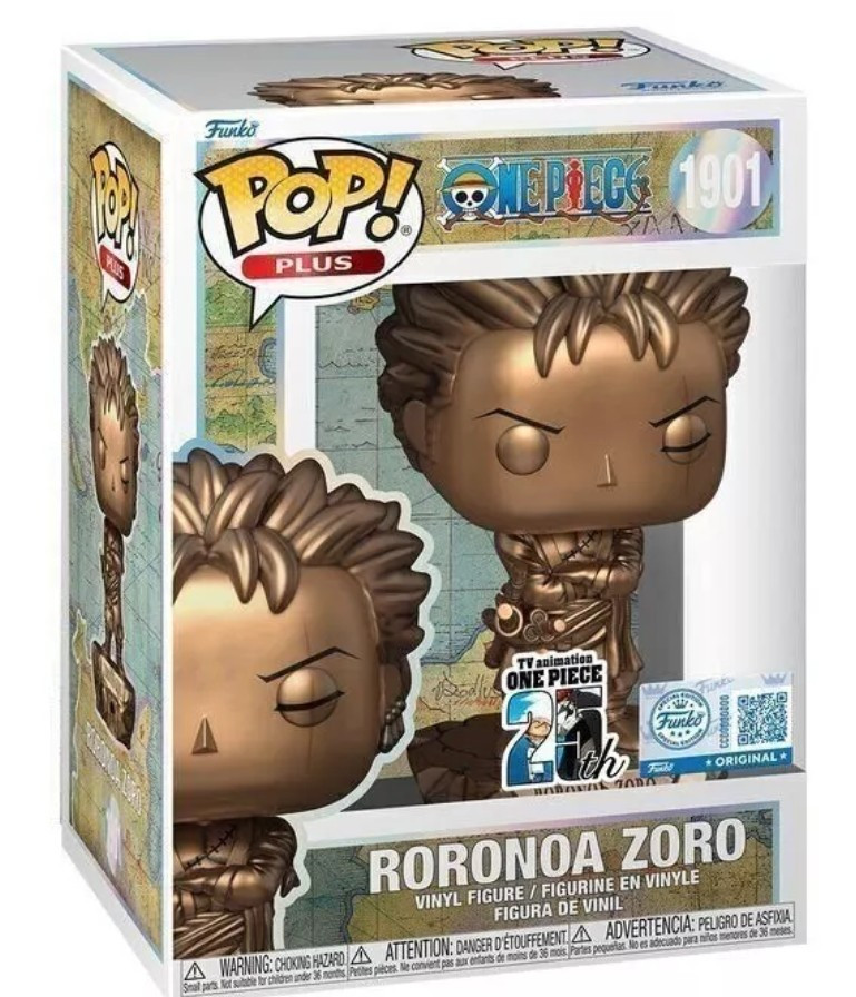 Funko Pop! Plus One Piece Zoro #1901 Statue Bronze Exclusive Figure (PRE-ORDER)