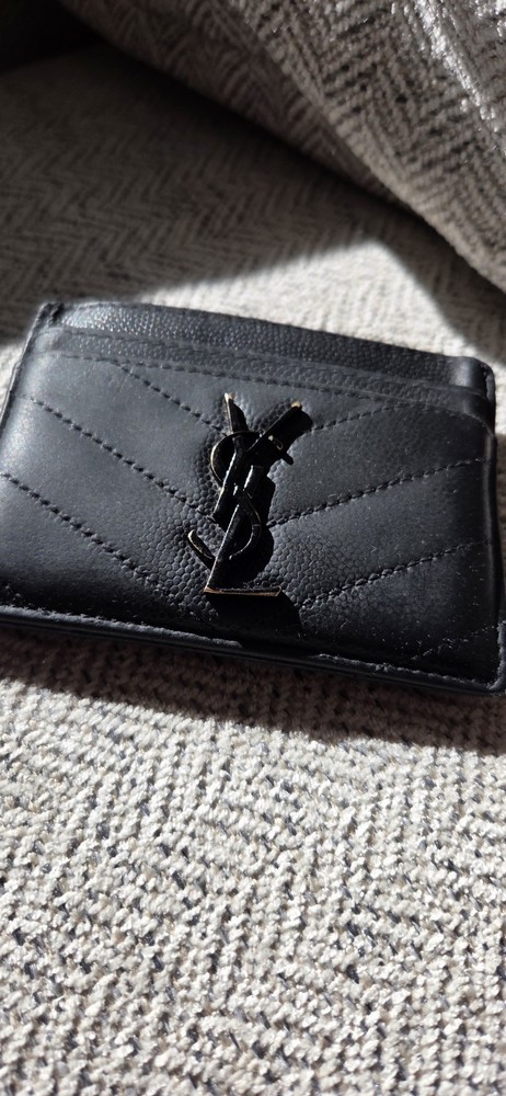 Saint Laurent Black Logo Card Wallet Card Holder, Women’s, Credit Card