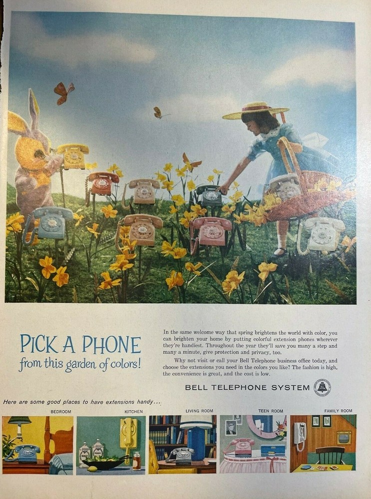 1960 Advertisement Bell Telephone System Garden of Colors