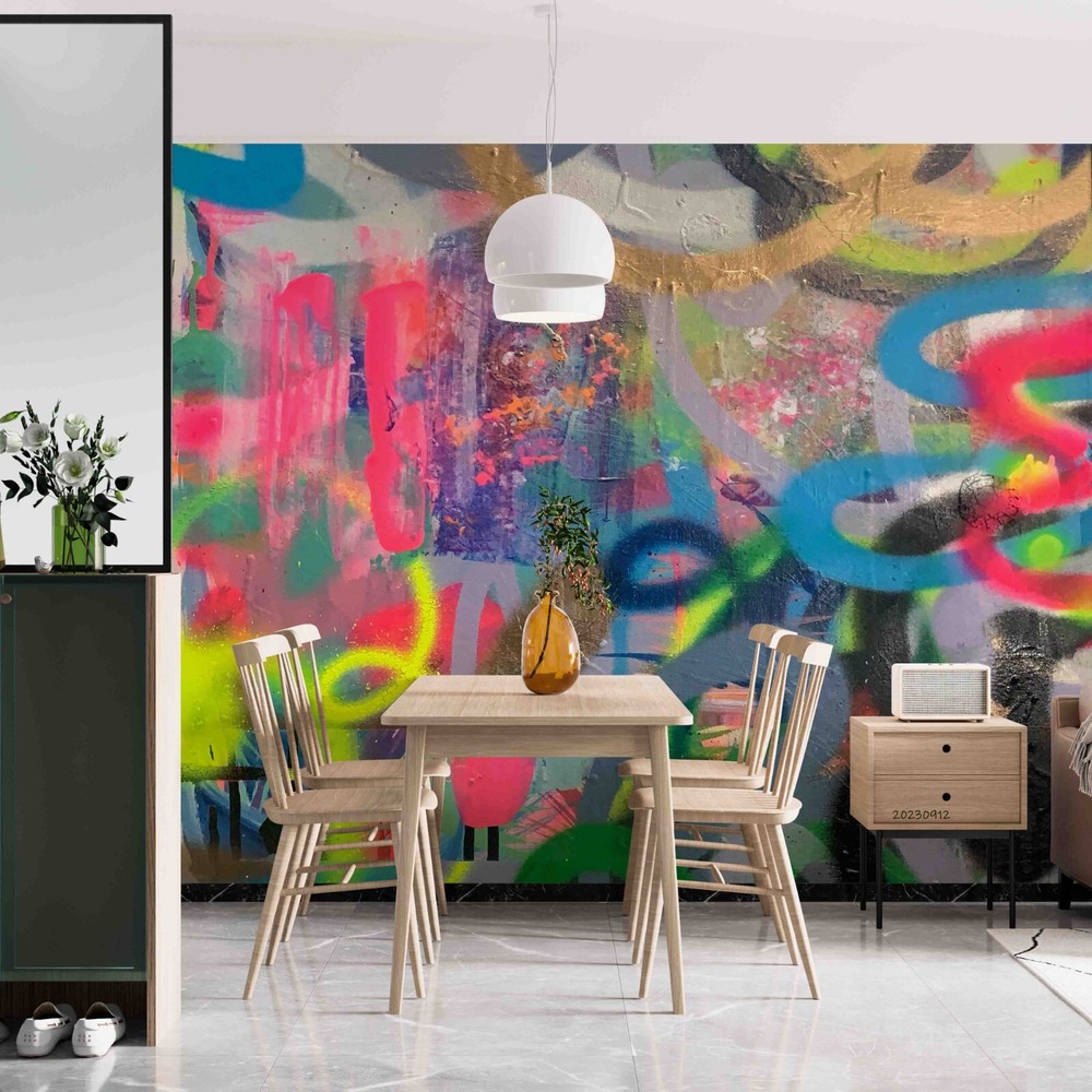 3D Colorful Artistic Graffiti Wall Murals Wallpaper Murals Wall Sticker