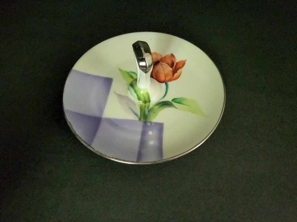 Vintage Noritake Hand-Painted Bonbon Dish and Tidbit Tray