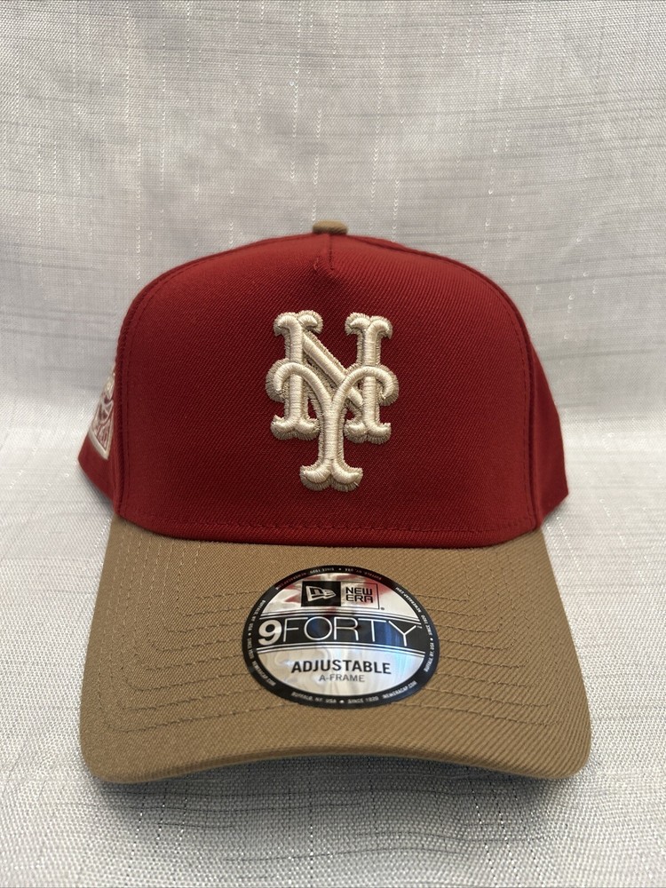 Red New York Mets Queens MLB 9Forty A-Frame Adjustable Strap New Era Cap Hat S