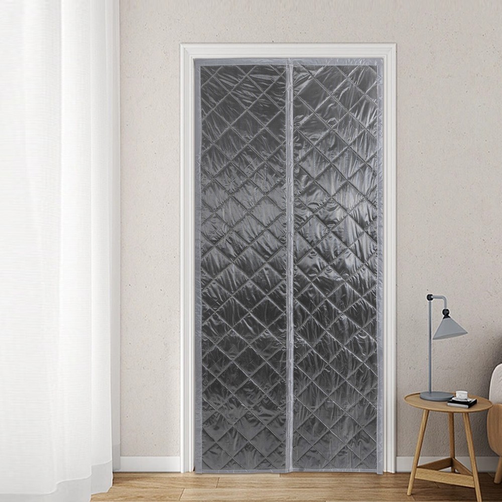 Thermal Magnetic Door Curtain Quilted Thermal Insulated Door Curtain Windproof