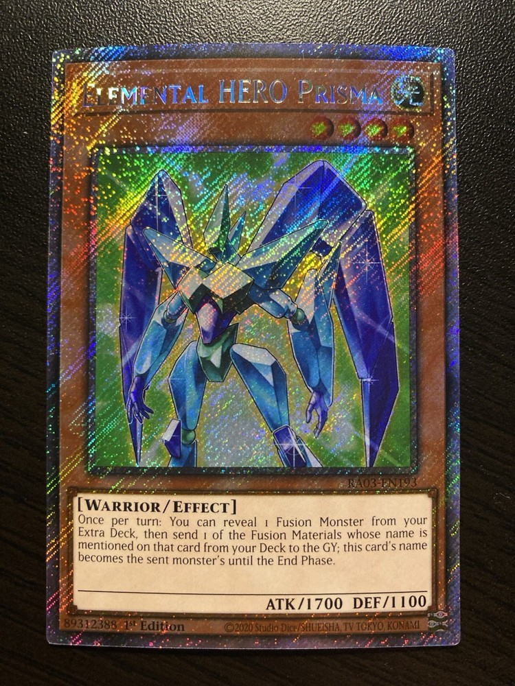 Elemental HERO Prisma RA03-EN193 1st Ed Platinum Secret Rare NM