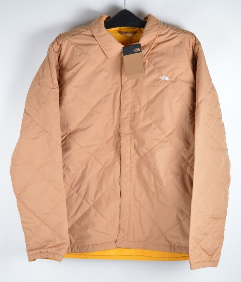 NWT Mens TNF Afterburner Insulated Flannel Jacket $130 XL almond butter beige