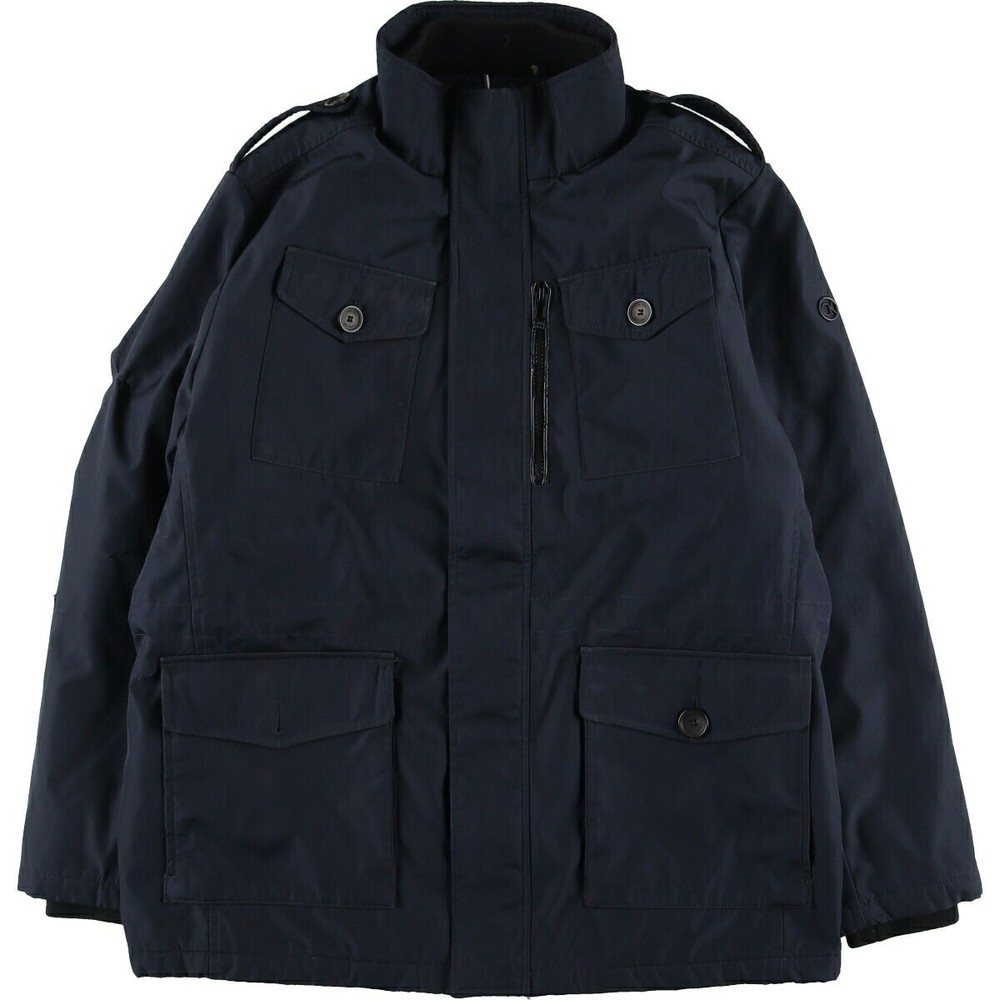 Calvin Klein navy polyester puffer jacket for men pre-owned