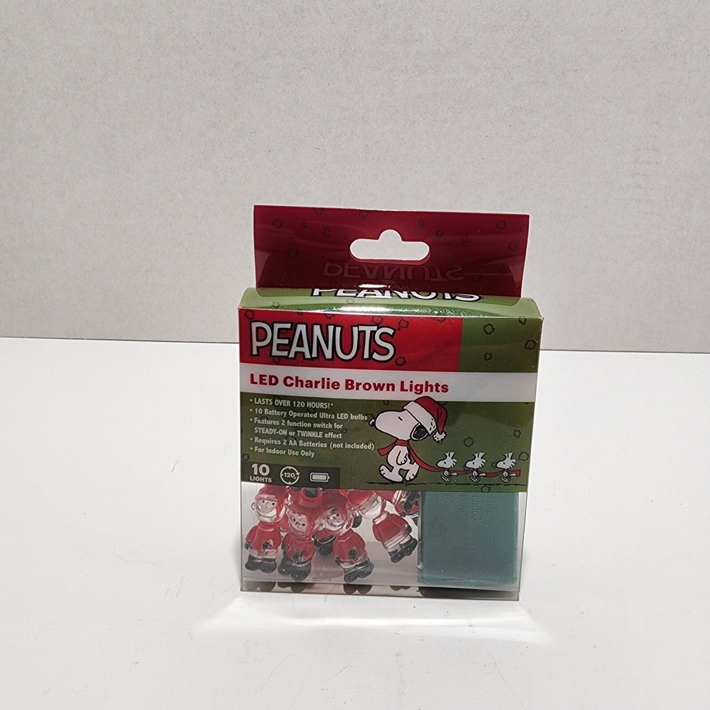 Charlie Brown Christmas 10 LED Mini String Lights Twinkle NEW