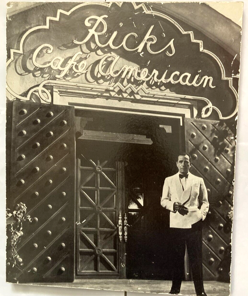 Placa Humphrey Bogart de la película Casablanca 1942 reimpresión 34 cms