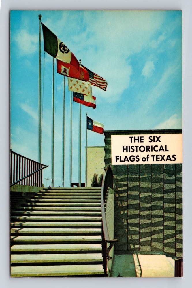 Vintage Texas Six Flags Historical Antique Postcard