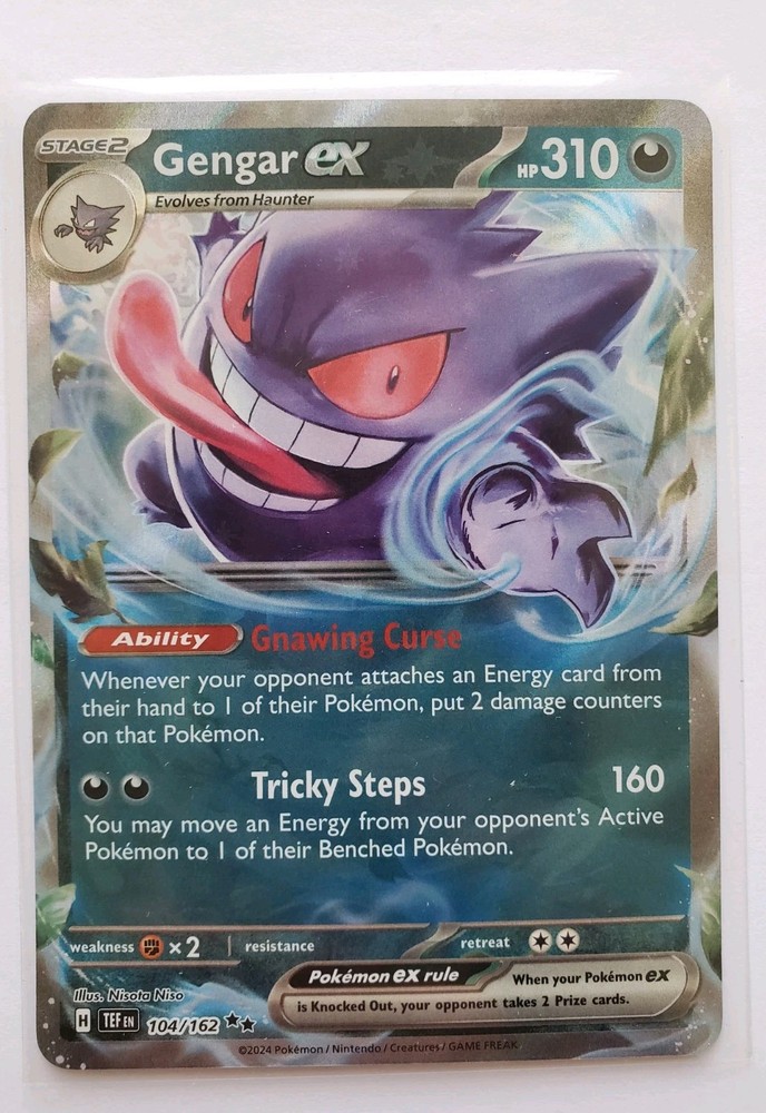 Gengar ex Holo 104/162 Pokemon TCG Temporal Forces 2024 NM