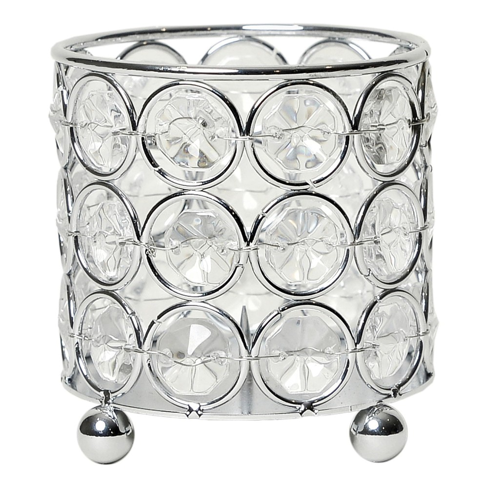 HG1000-CHR Elipse Mini Crystal Vase Candle Holder for Weddings Decor