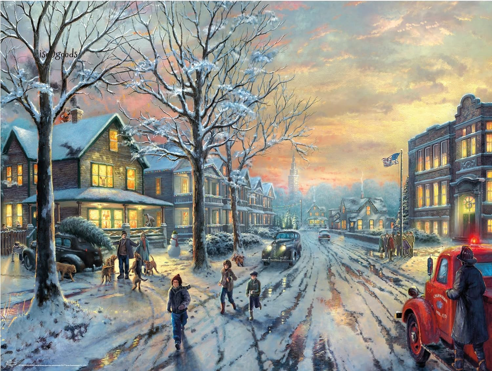 Thomas Kinkade - Holiday Movies - a Christmas Story - 300 Piece Jigsaw Puzzle