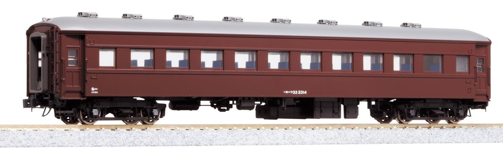 KATO HO Scale Ohafu 33 Brown Passenger Car 1-513 Model Train