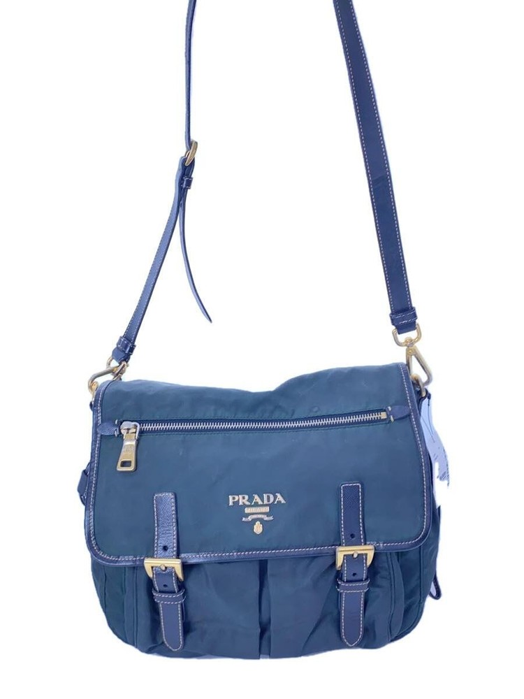 RARE PRADA Nylon Shoulder Bag GRN Pre-Owned Condition Considered