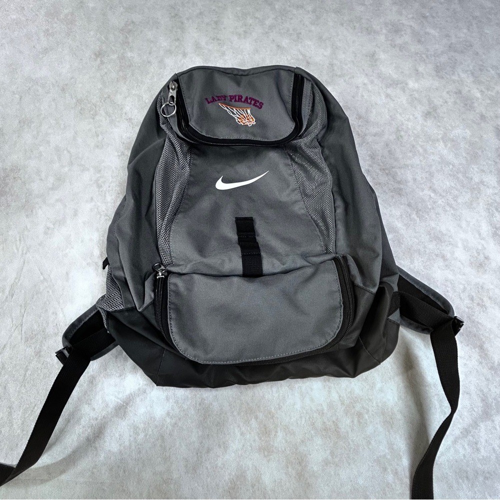 Nike Gray Black Backpack with Embroidered Swoosh Lady Pirates Design