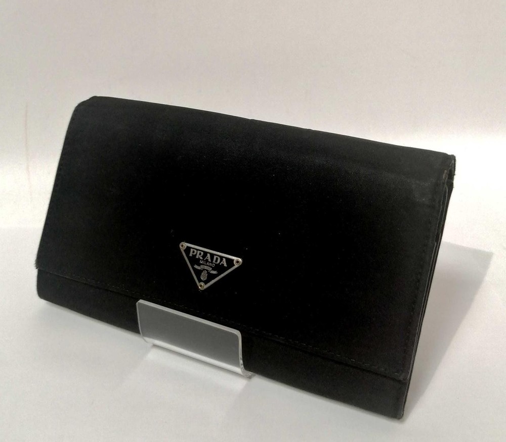 Prada Triangle Logo Long Wallet in Excellent Condition