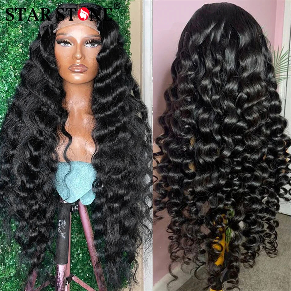 Loose Deep Wave HD Transparent Lace Frontal Wig 4x4 Human Hair