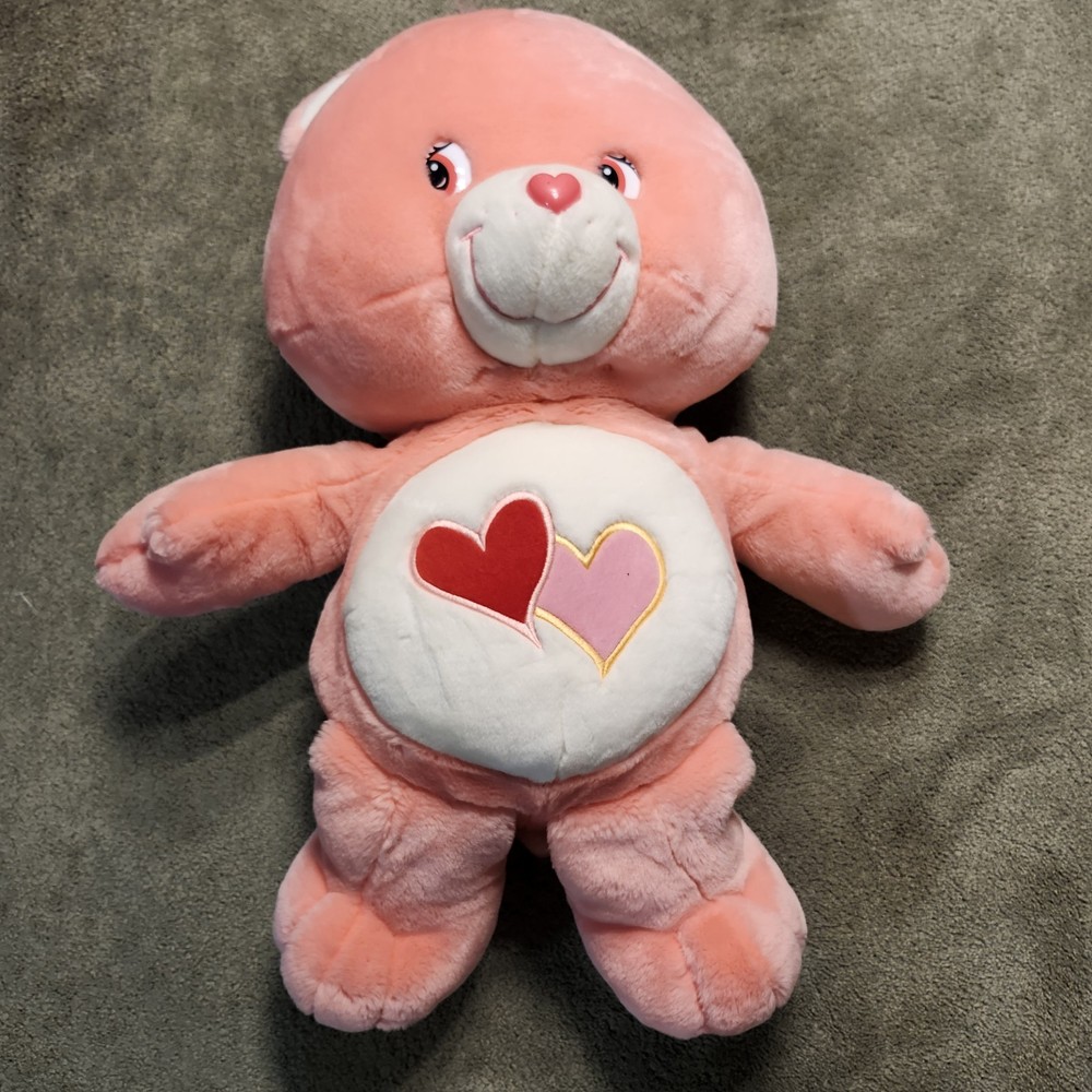 RARE Vintage 2002 JUMBO 28 Inch LOVE A LOT Care Bear Super Soft Plush