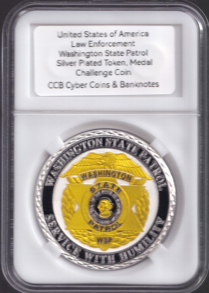 US Washington State Patrol Silver-Plated Token/Medal Challenge Coin