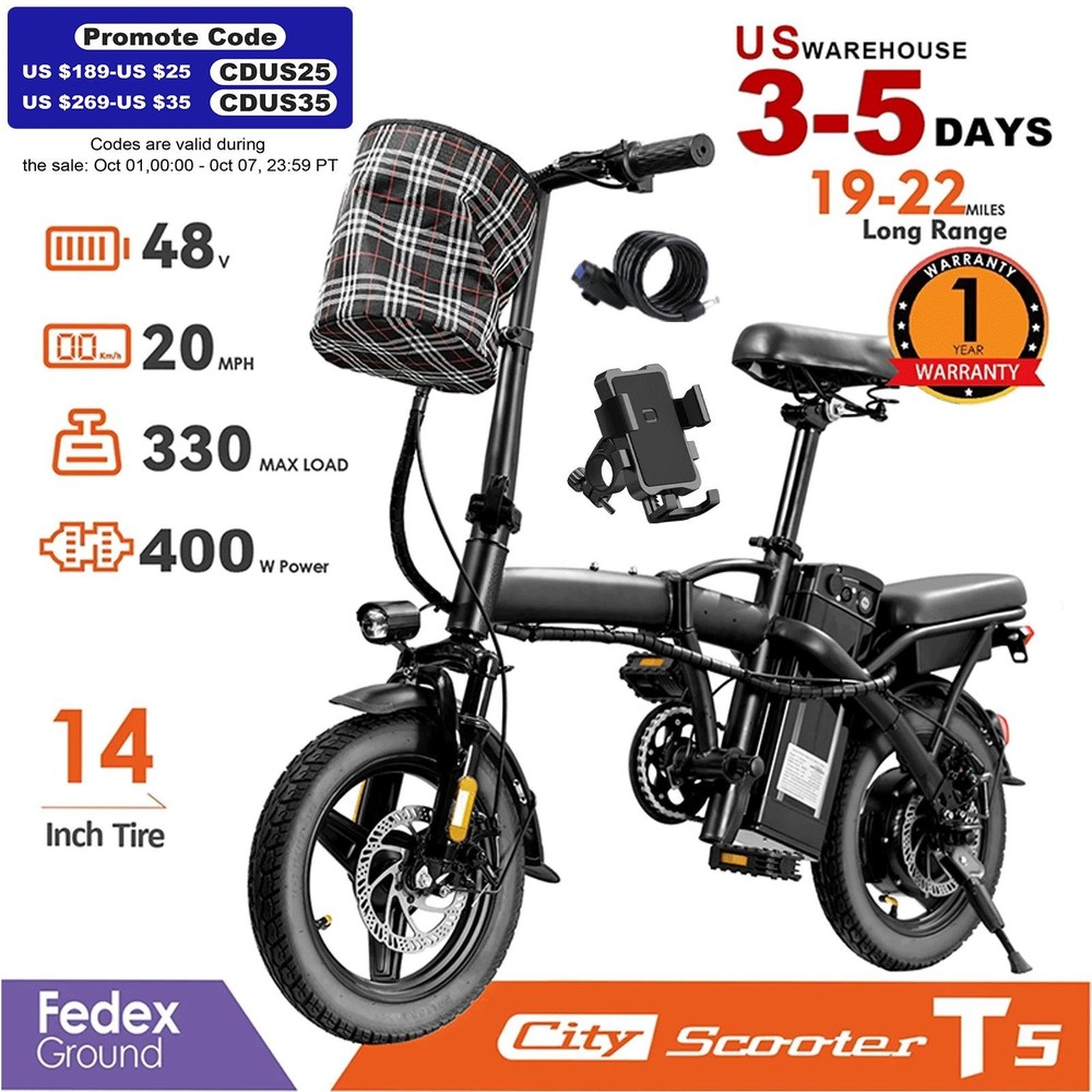 Folding Ebike Carbon Steel 14inch Road Tires 48v 350w Cheap Bicimoto Electrica