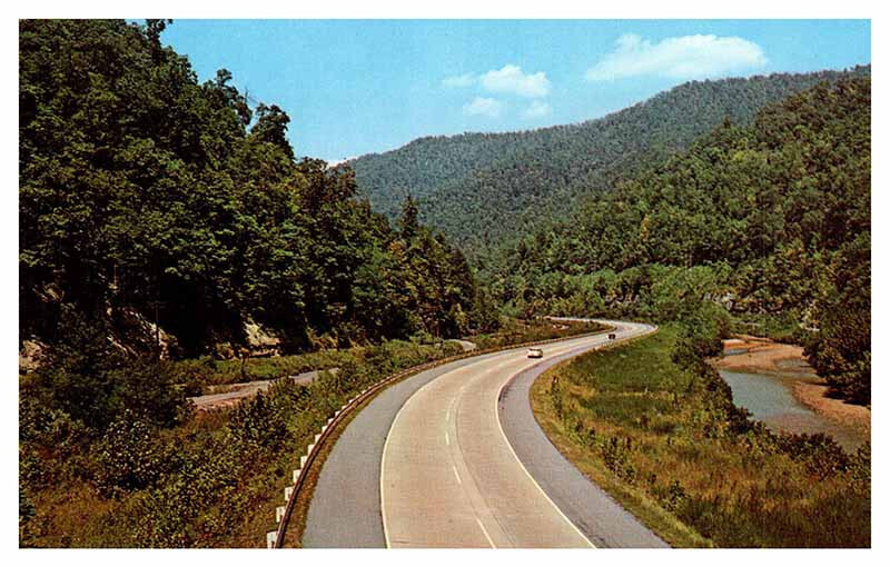 Postcard HIGHWAY SCENE State Of West Virginia WV 11/8 AU5172
