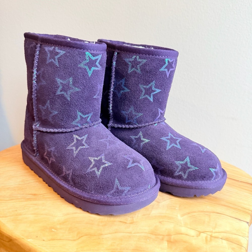UGG Kids' Classic II Toddler Iridescent Stars Boots in Nightshade Size 11
